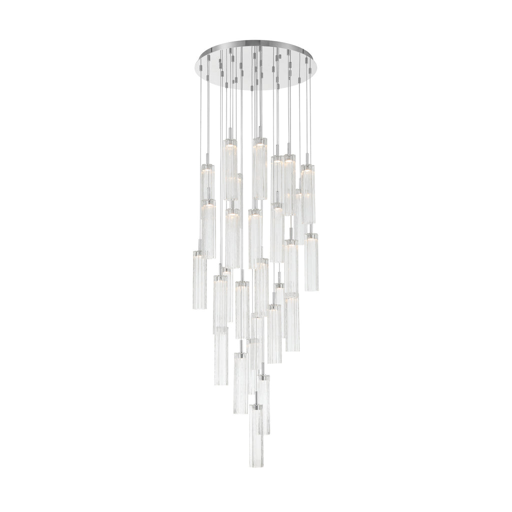 Crystorama Addis 26" Integrated LED Mutli-Light Pendant in Polished Chrome - Additional View
