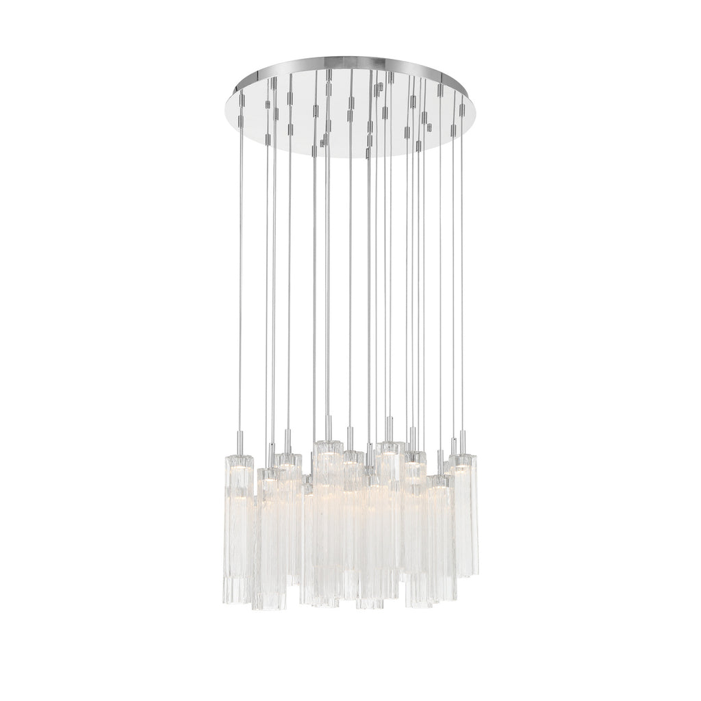 Crystorama Addis 26" Integrated LED Mutli-Light Pendant in Polished Chrome - Additional View