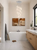 Crystorama Addis 26" Integrated LED Mutli-Light Pendant in Polished Chrome - Lifestyle View