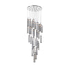 Crystorama Addis 26" Integrated LED Mutli-Light Pendant in Polished Chrome - Front View