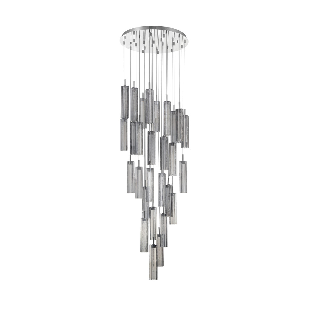 Crystorama Addis 26" Integrated LED Mutli-Light Pendant in Polished Chrome - Additional View