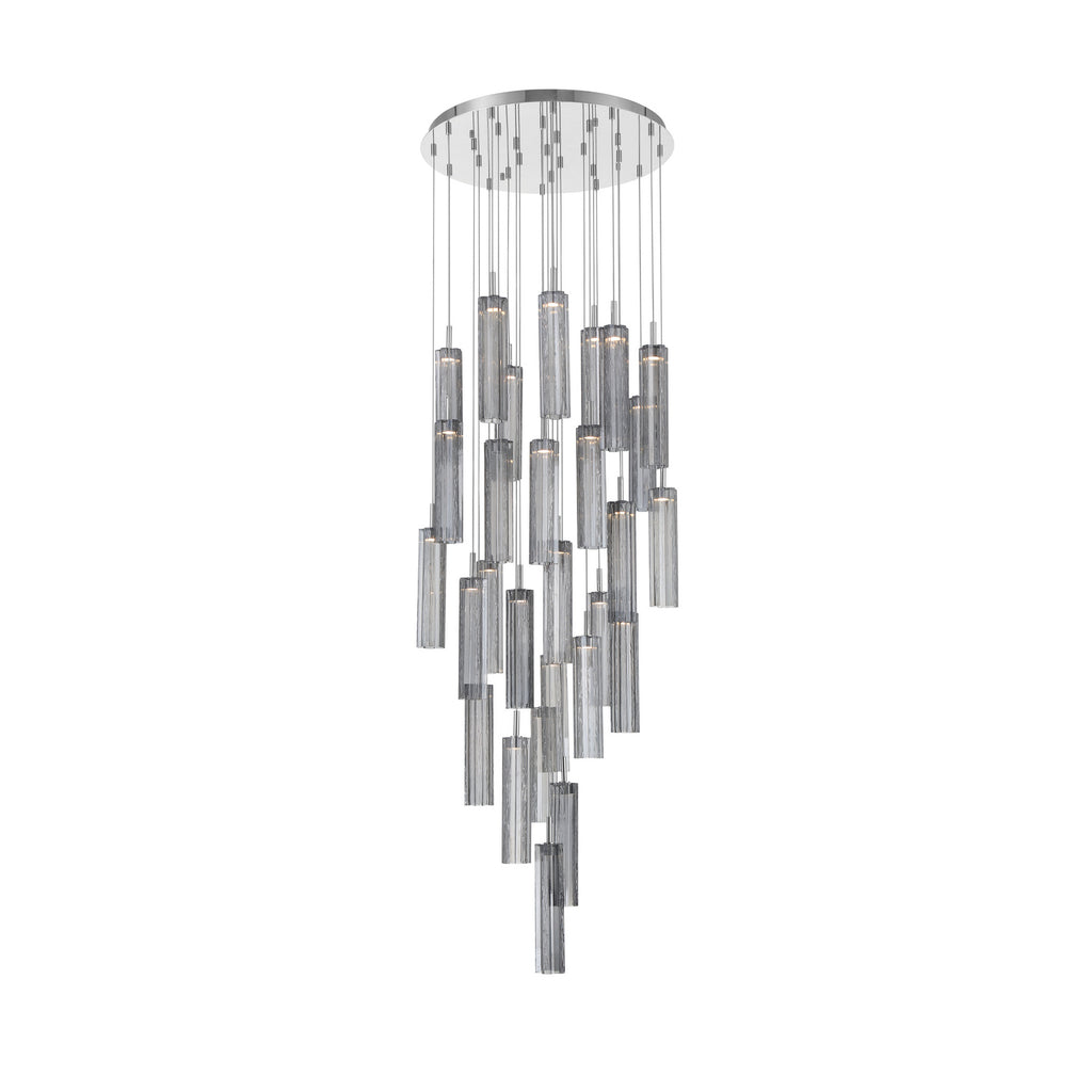 Crystorama Addis 26" Integrated LED Mutli-Light Pendant in Polished Chrome - Additional View