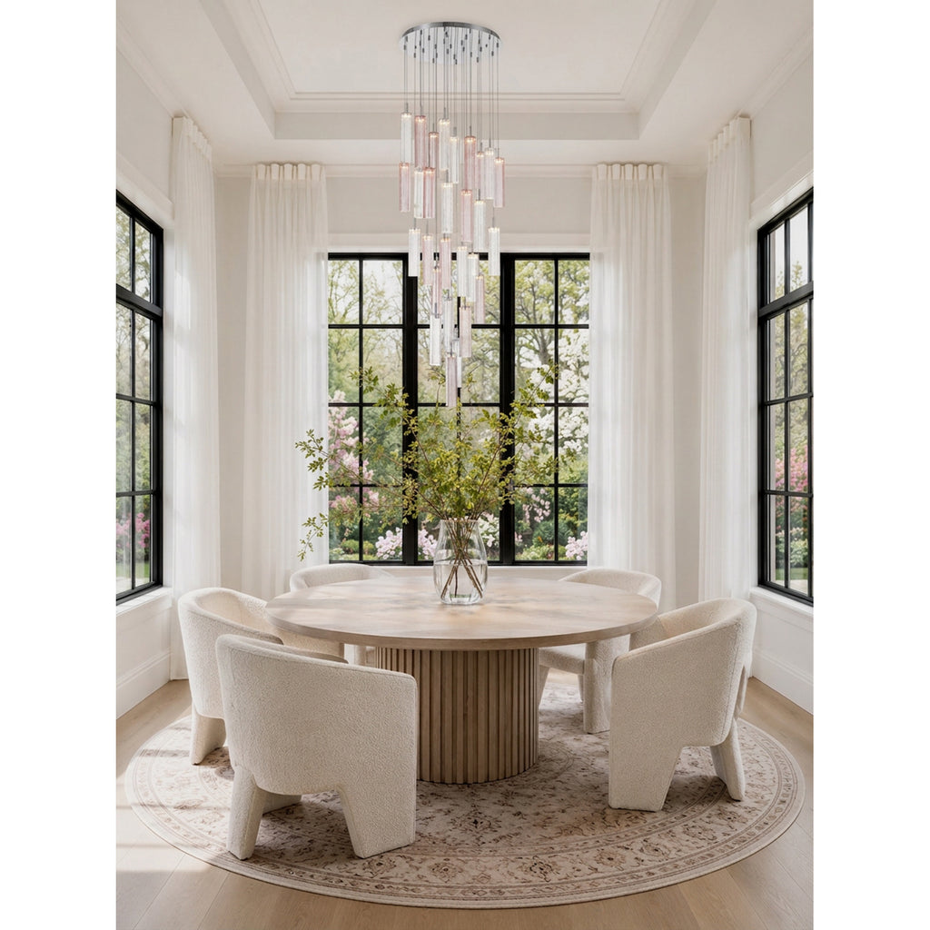 Crystorama Addis 26" Integrated LED Mutli-Light Pendant in Polished Chrome - Lifestyle View