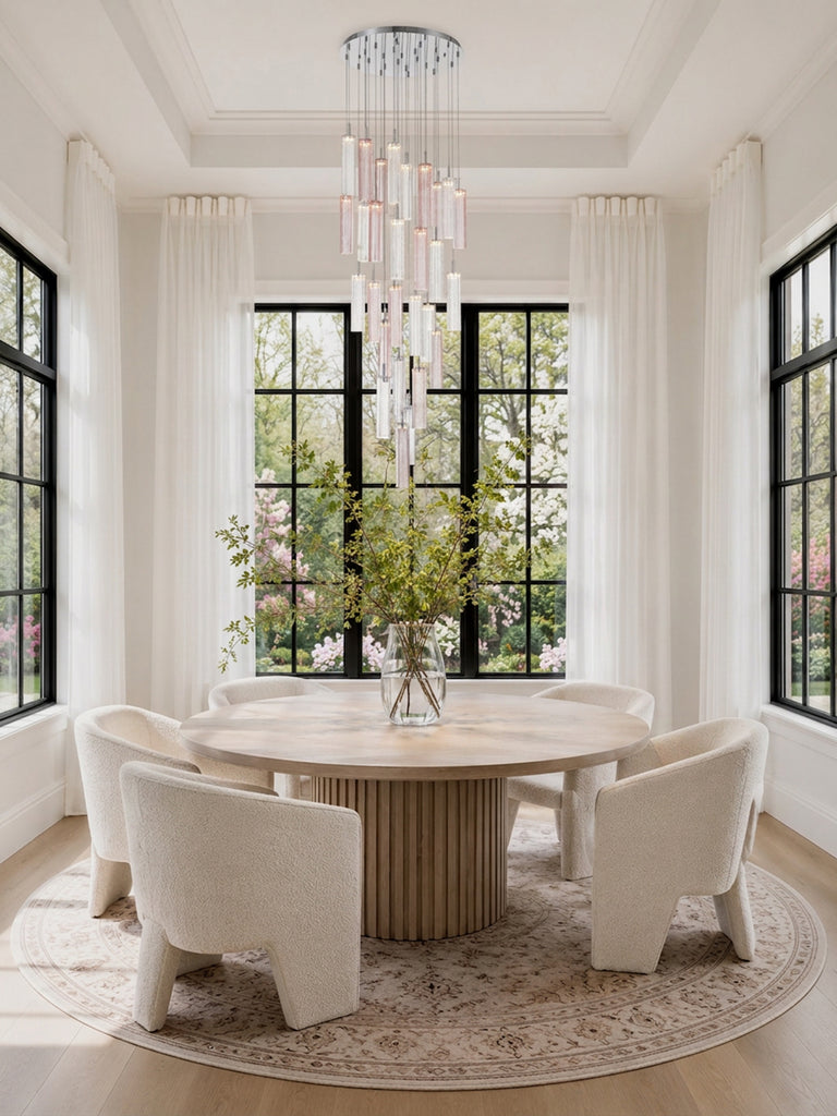 Crystorama Addis 26" Integrated LED Mutli-Light Pendant in Polished Chrome - Lifestyle View