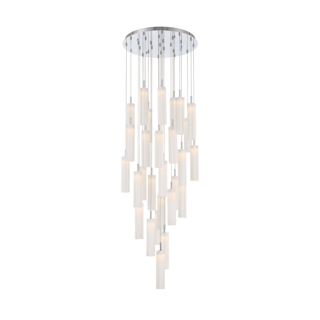 Crystorama Addis 26" Integrated LED Mutli-Light Pendant in Polished Chrome - Additional View