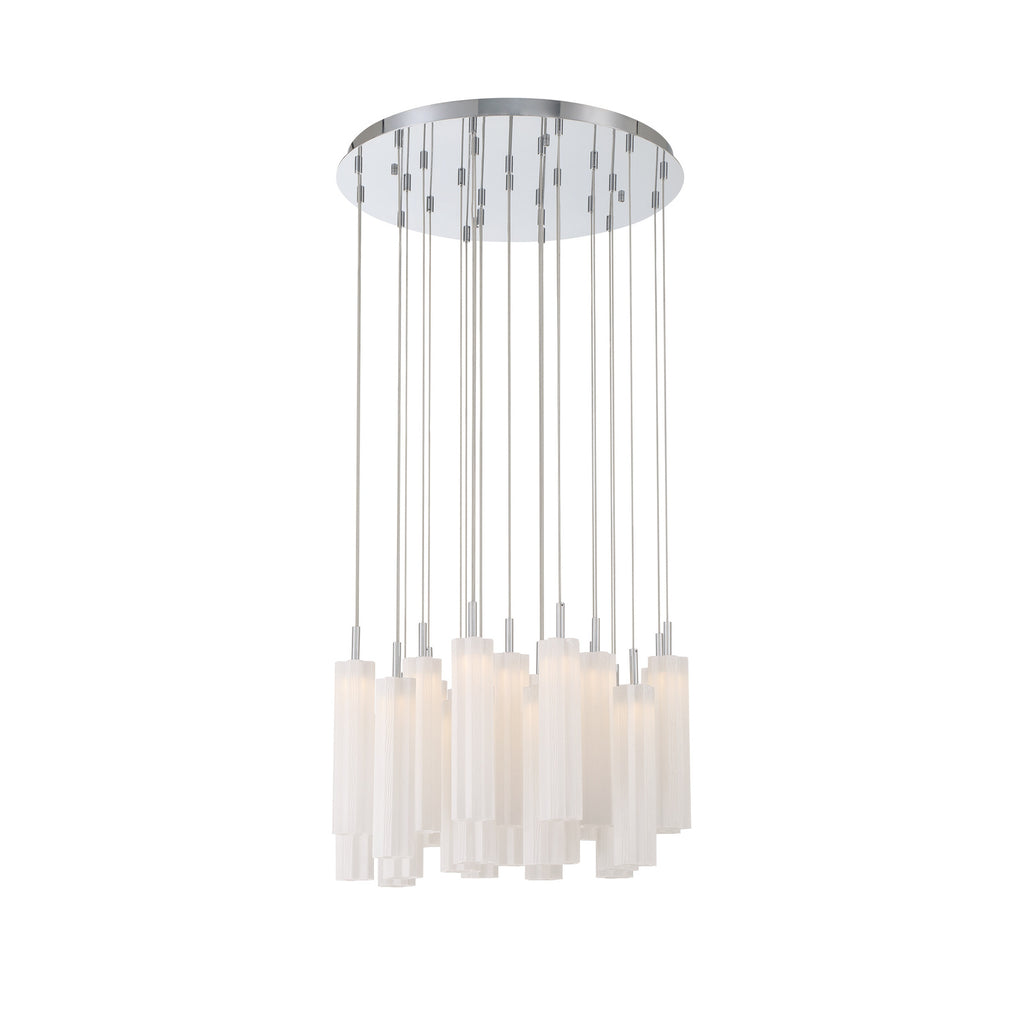 Crystorama Addis 26" Integrated LED Mutli-Light Pendant in Polished Chrome - Additional View