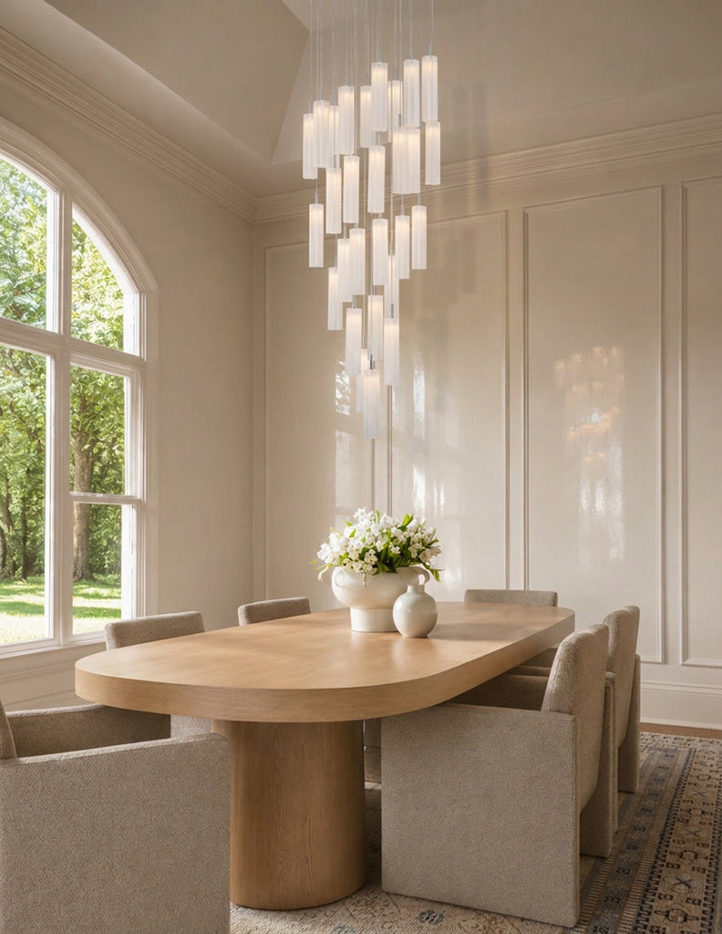 Crystorama Addis 26" Integrated LED Mutli-Light Pendant in Polished Chrome - Lifestyle View