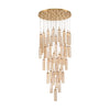 Crystorama Addis 36" Integrated LED Multi-Light Pendant in Aged Brass - Additional View