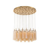 Crystorama Addis 36" Integrated LED Multi-Light Pendant in Aged Brass - Additional View