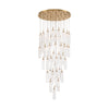Crystorama Addis 36" Integrated LED Multi-Light Pendant in Aged Brass - Additional View