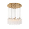 Crystorama Addis 36" Integrated LED Multi-Light Pendant in Aged Brass - Additional View