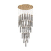 Crystorama Addis 36" Integrated LED Multi-Light Pendant in Aged Brass - Additional View