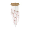 Crystorama Addis 36" Integrated LED Multi-Light Pendant in Aged Brass - Additional View
