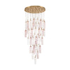 Crystorama Addis 36" Integrated LED Multi-Light Pendant in Aged Brass - Additional View
