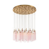 Crystorama Addis 36" Integrated LED Multi-Light Pendant in Aged Brass - Additional View