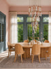 Crystorama Addis 36" Integrated LED Multi-Light Pendant in Aged Brass - Lifestyle View