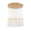 Crystorama Addis 36" Integrated LED Multi-Light Pendant in Aged Brass - Additional View