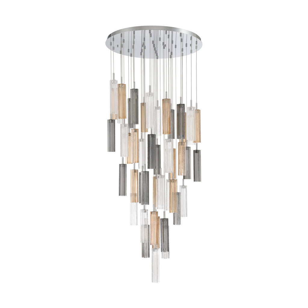 Crystorama Addis 36" Integrated LED Multi-Light Pendant in Polished Chrome - Additional View