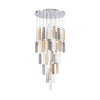 Crystorama Addis 36" Integrated LED Multi-Light Pendant in Polished Chrome - Additional View