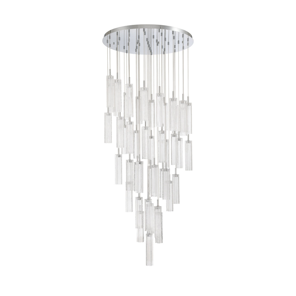 Crystorama Addis 36" Integrated LED Multi-Light Pendant in Polished Chrome - Additional View