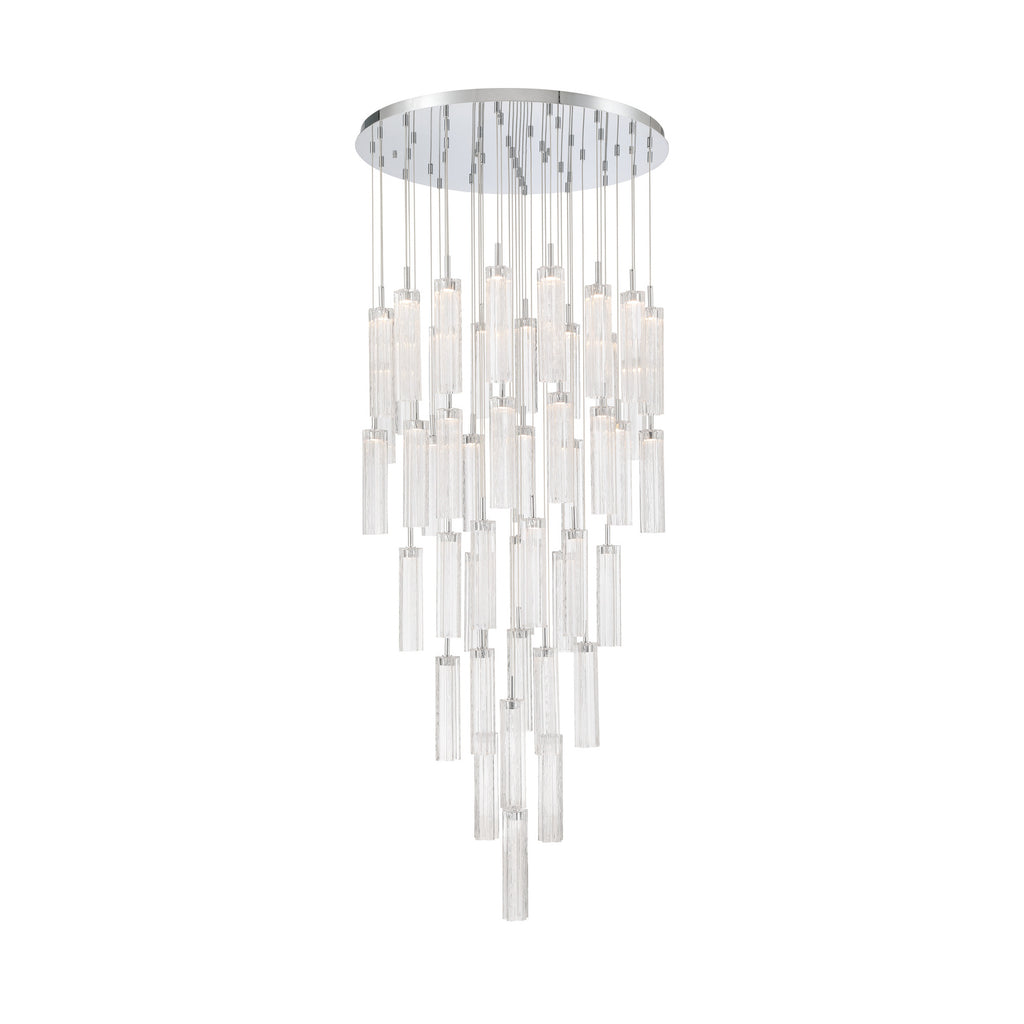 Crystorama Addis 36" Integrated LED Multi-Light Pendant in Polished Chrome - Additional View