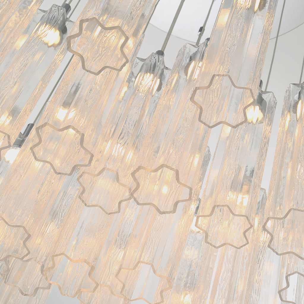 Crystorama Addis 36" Integrated LED Multi-Light Pendant in Polished Chrome - Additional View