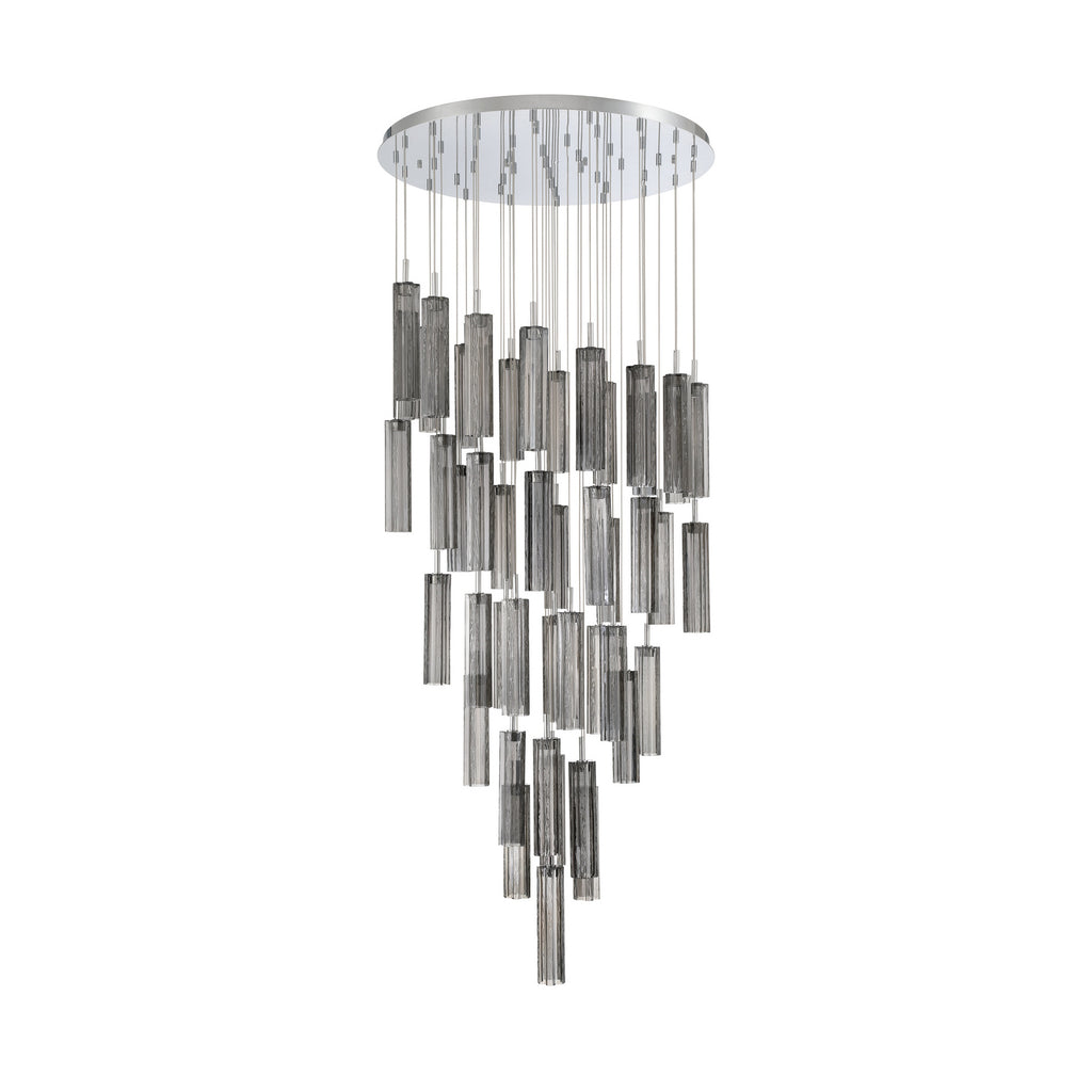 Crystorama Addis 36" Integrated LED Multi-Light Pendant in Polished Chrome - Additional View