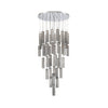Crystorama Addis 36" Integrated LED Multi-Light Pendant in Polished Chrome - Additional View
