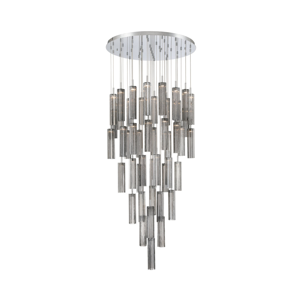 Crystorama Addis 36" Integrated LED Multi-Light Pendant in Polished Chrome - Additional View