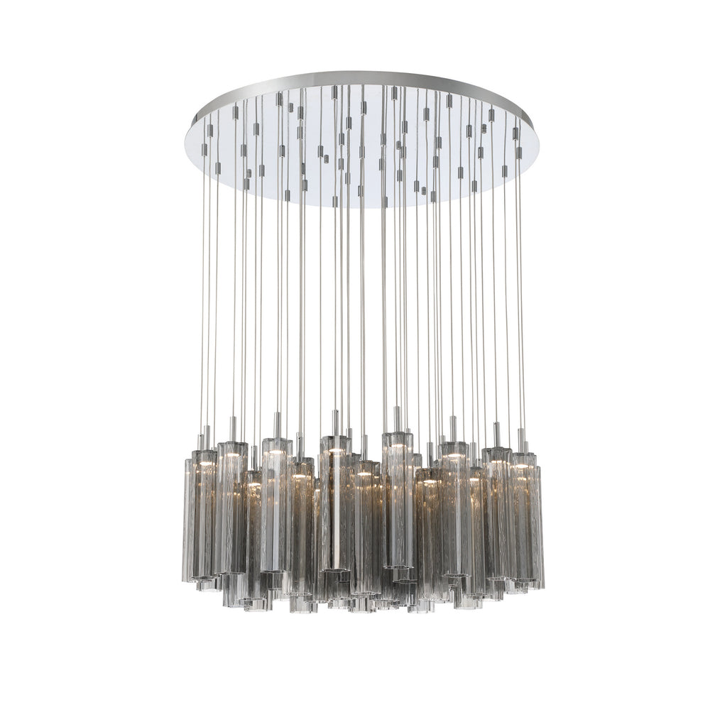 Crystorama Addis 36" Integrated LED Multi-Light Pendant in Polished Chrome - Additional View