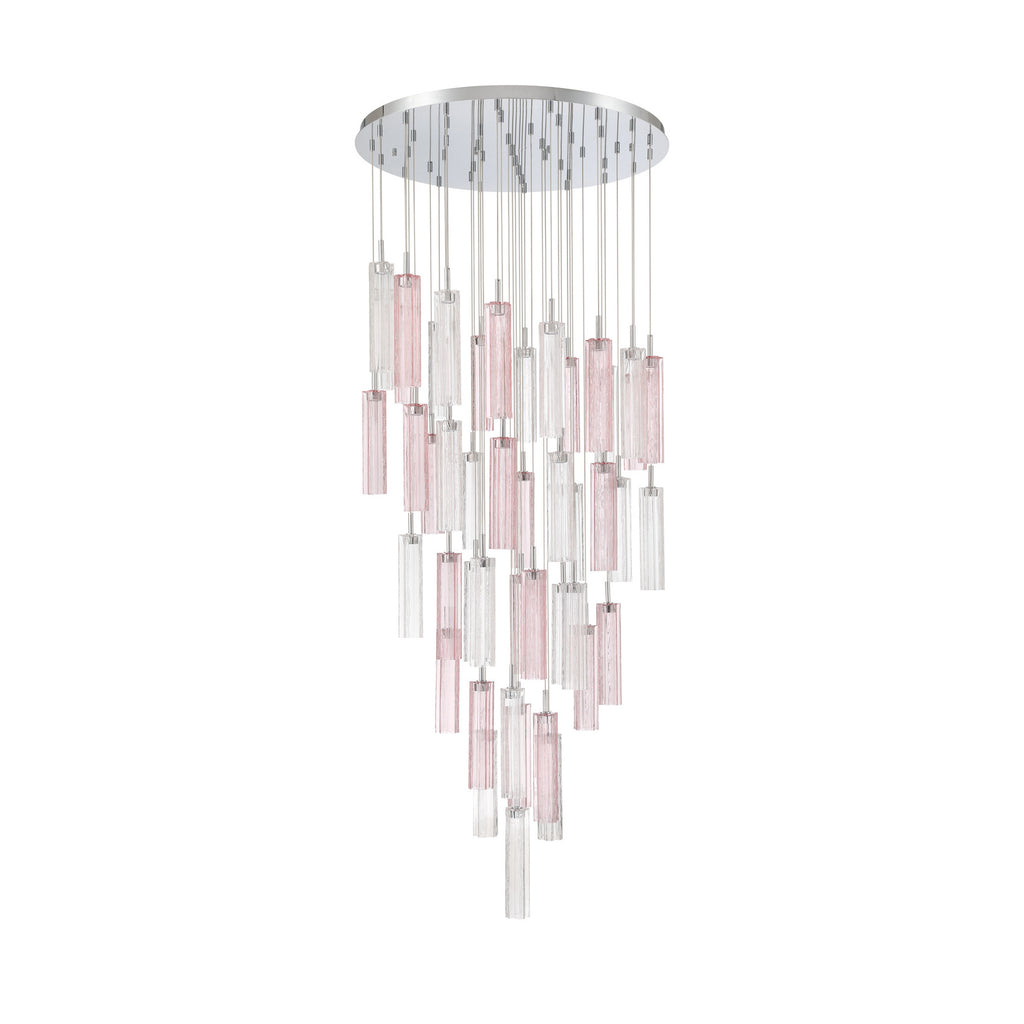 Crystorama Addis 36" Integrated LED Multi-Light Pendant in Polished Chrome - Additional View