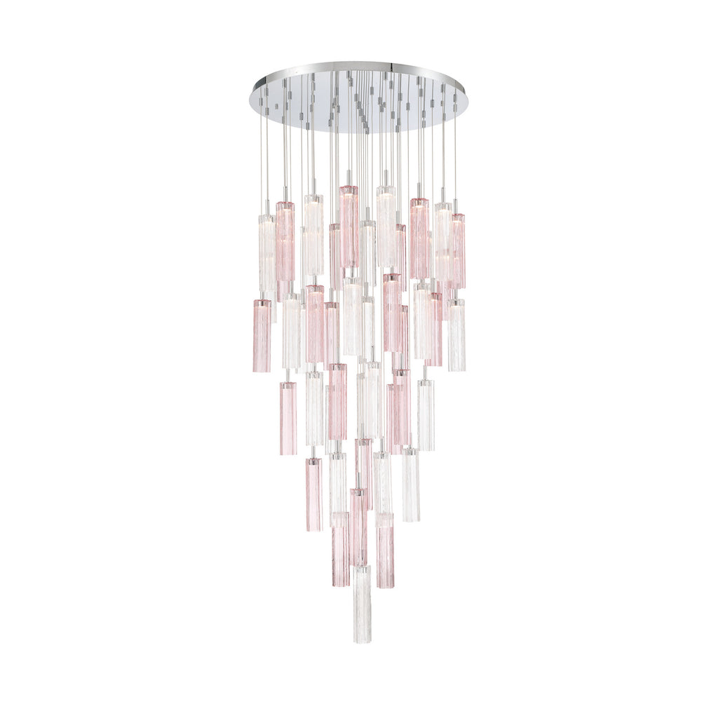 Crystorama Addis 36" Integrated LED Multi-Light Pendant in Polished Chrome - Additional View