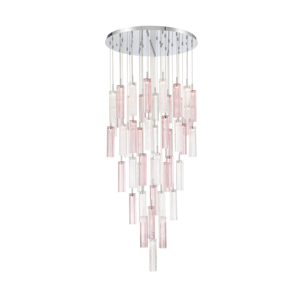 Crystorama Addis 36" Integrated LED Multi-Light Pendant in Polished Chrome - Additional View