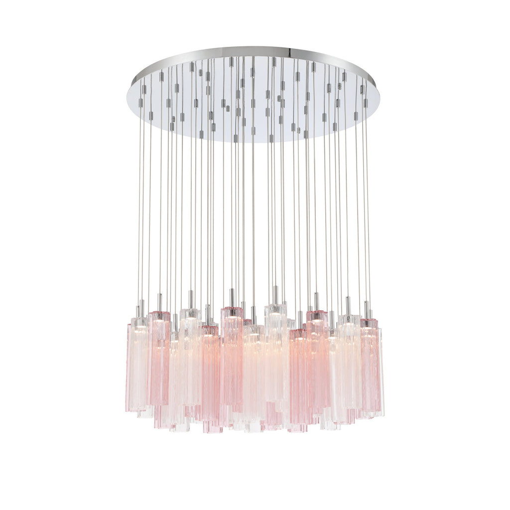 Crystorama Addis 36" Integrated LED Multi-Light Pendant in Polished Chrome - Additional View
