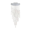 Crystorama Addis 36" Integrated LED Multi-Light Pendant in Polished Chrome - Additional View
