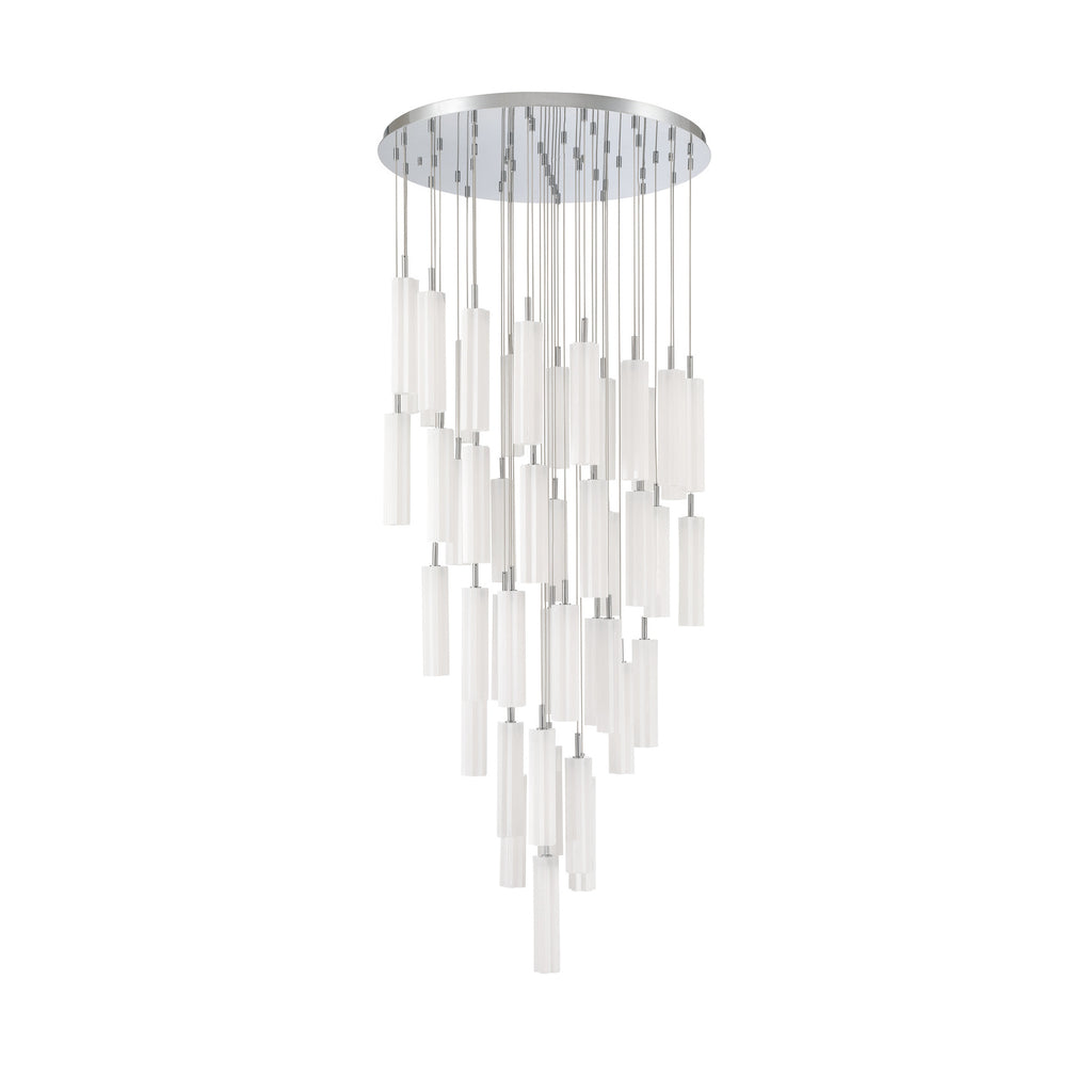 Crystorama Addis 36" Integrated LED Multi-Light Pendant in Polished Chrome - Additional View