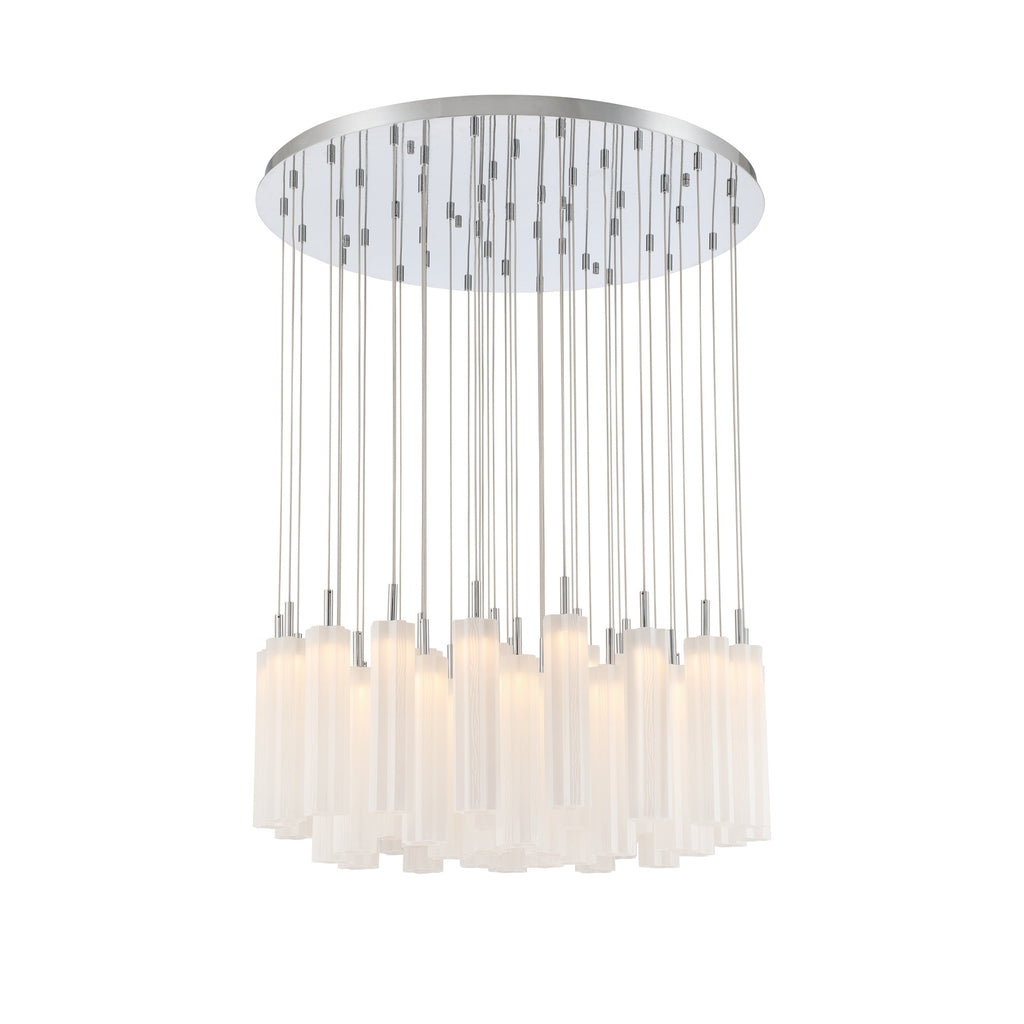 Crystorama Addis 36" Integrated LED Multi-Light Pendant in Polished Chrome - Additional View