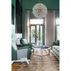 Crystorama Adley 34'' Chandelier in Aged Brass - Lifestyle View
