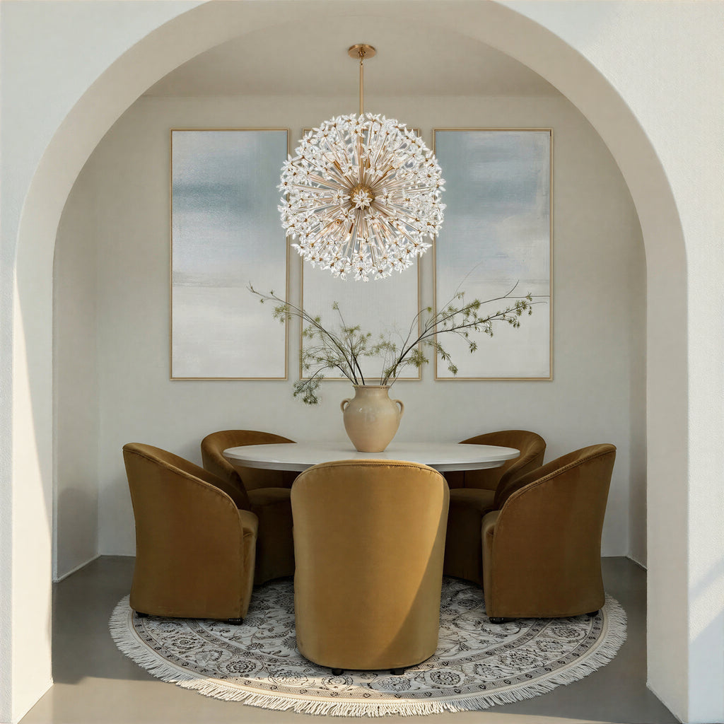 ADL-512-AG-CL Adley 34'' Chandelier | Lifestyle Image