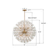 ADL-512-AG-CL Adley 34'' Chandelier | Dimensions Image