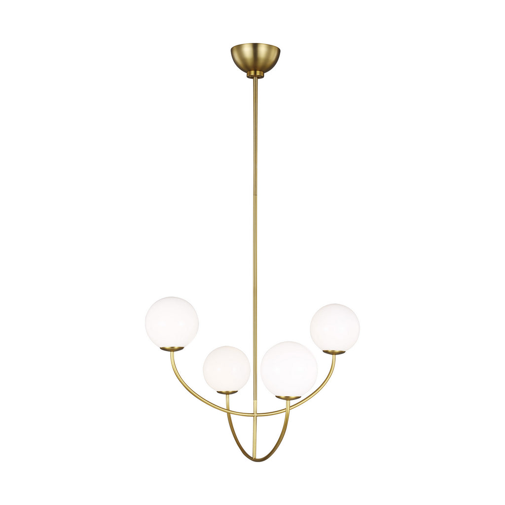 AEC1054BBS Galassia 4 Light Chandelier | Alternate Image