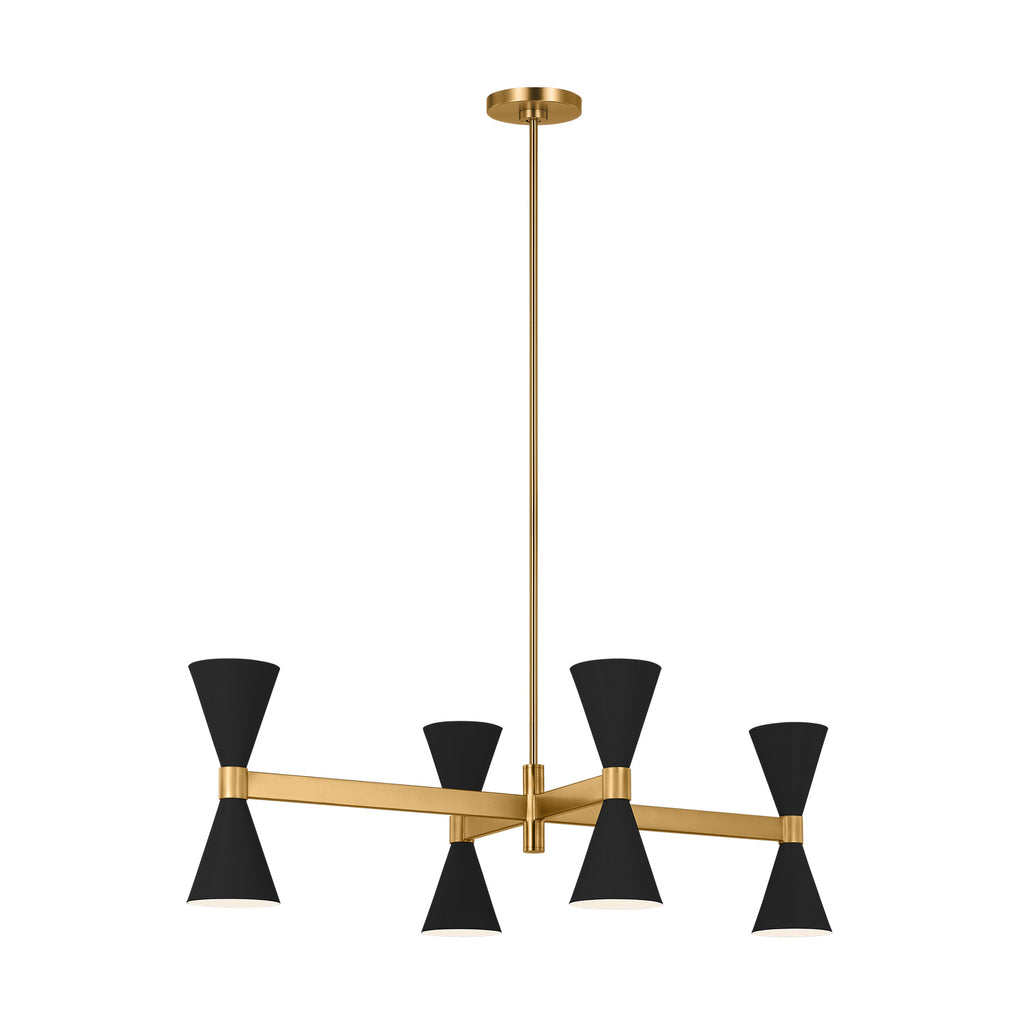AEC1068MBK Albertine 8 Light Chandelier | Alternate Image