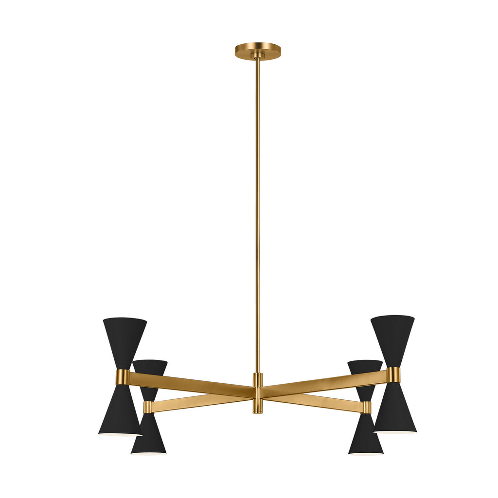 AEC1088MBK Albertine 8 Light Chandelier | Alternate Image