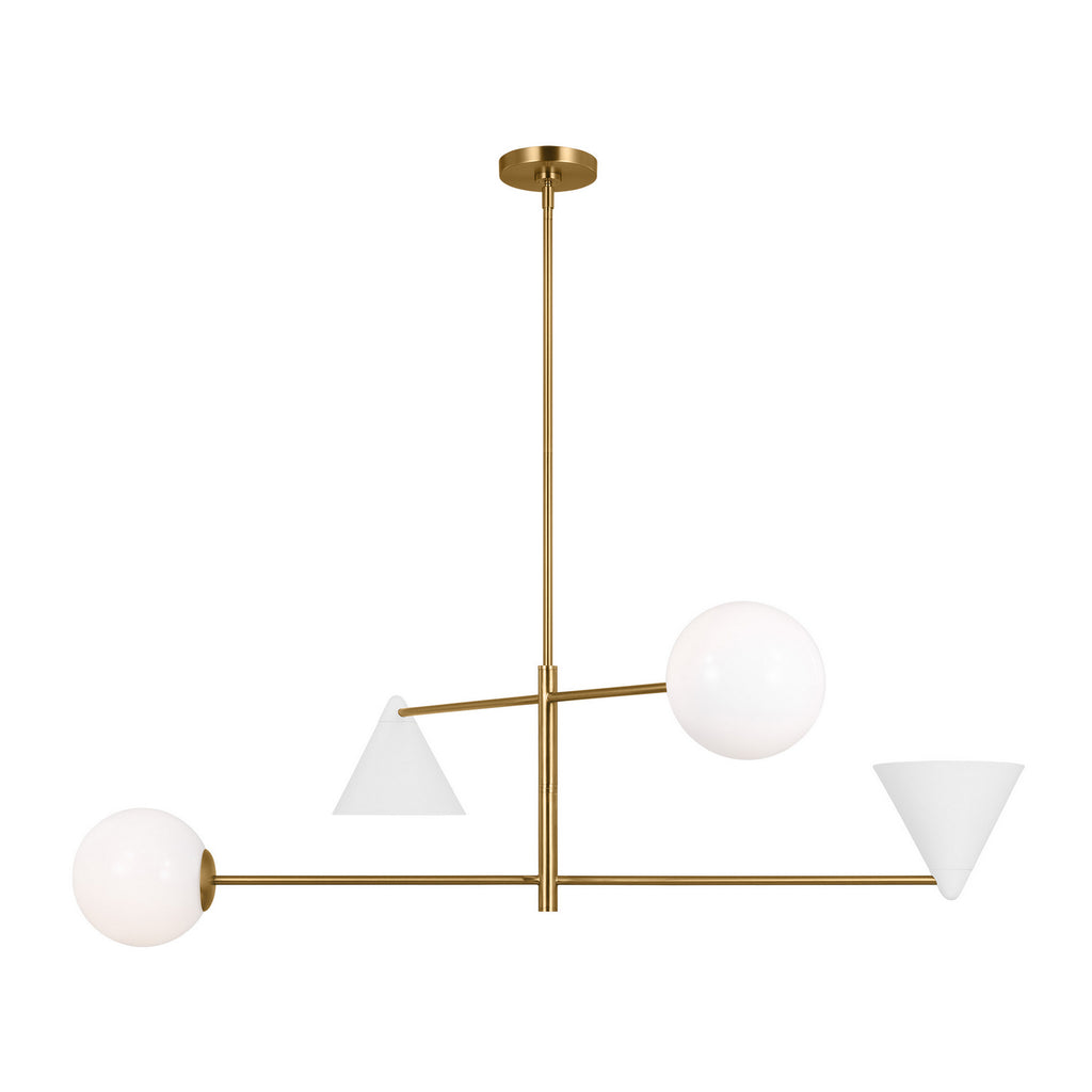 AEC1094MWTBBS Cosmo 4 Light Chandelier | Main Image