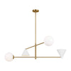 AEC1094MWTBBS Cosmo 4 Light Chandelier | Alternate Image