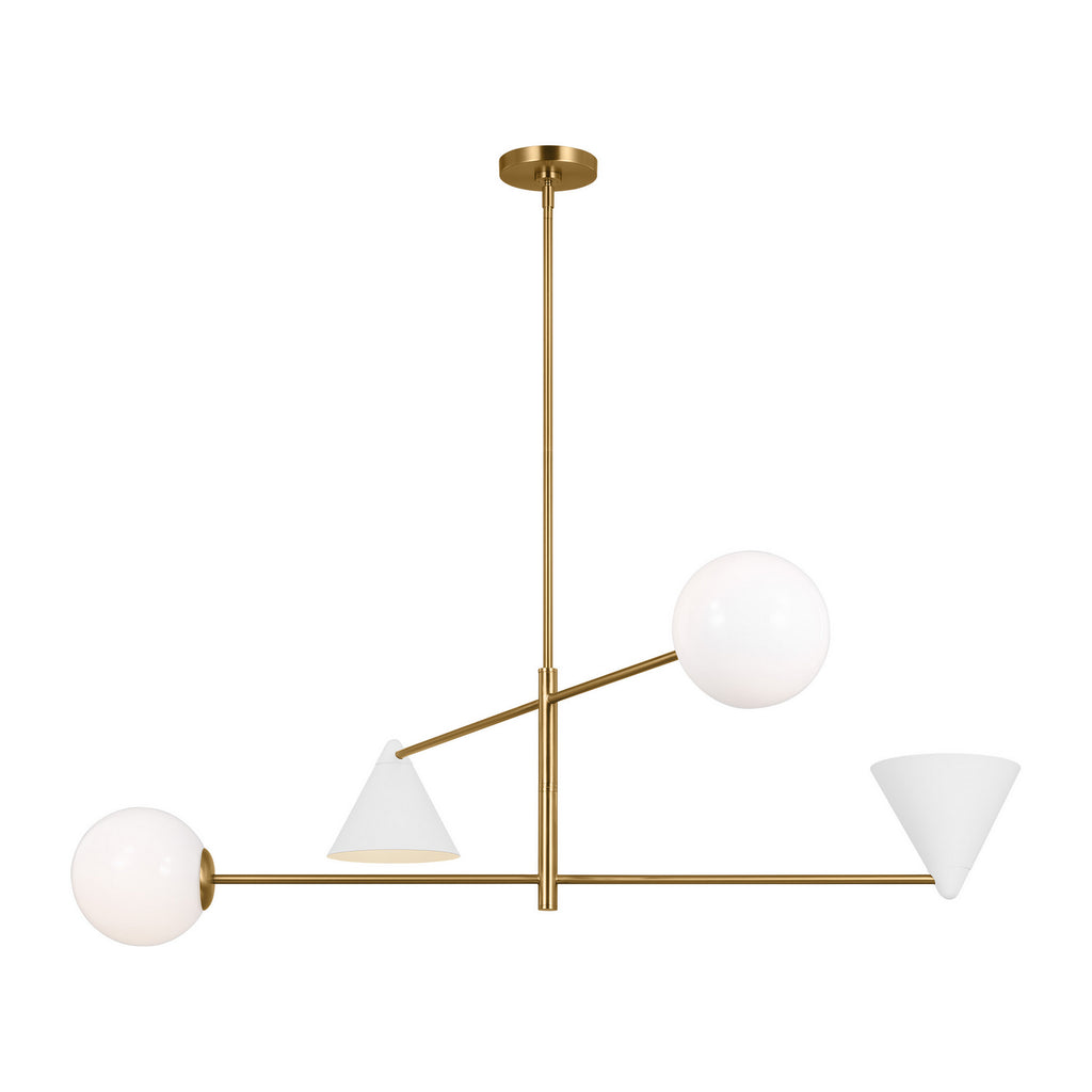 AEC1094MWTBBS Cosmo 4 Light Chandelier | Alternate Image