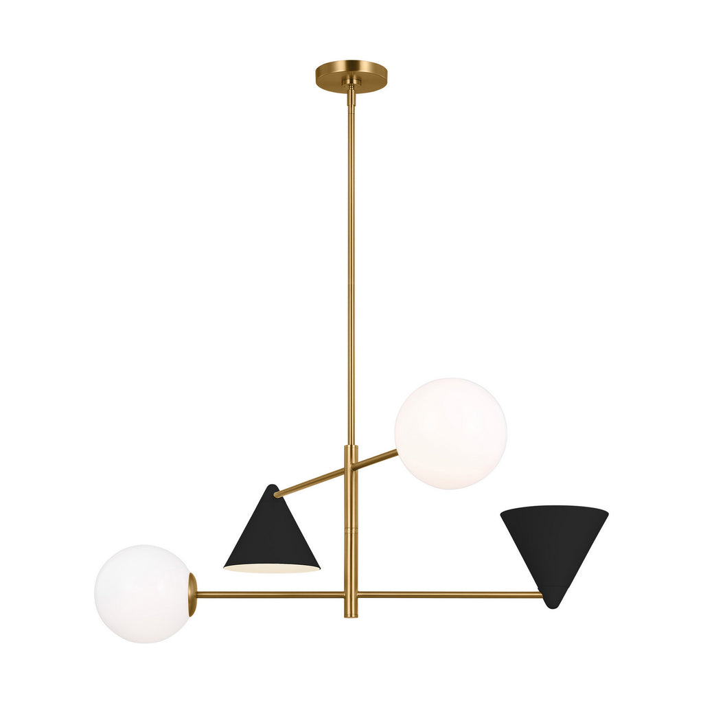 AEC1104MBKBBS Cosmo 4 Light Chandelier | Alternate Image