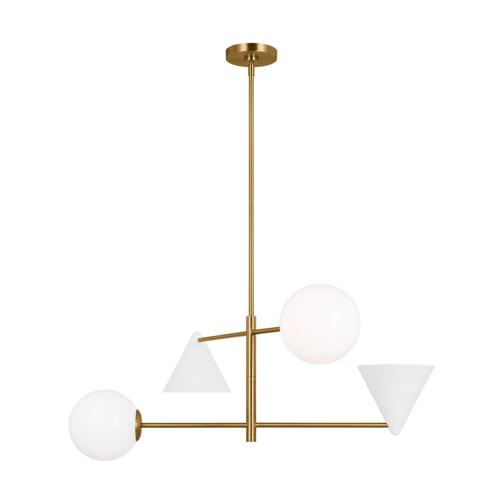 AEC1104MWTBBS Cosmo 4 Light Chandelier | Main Image