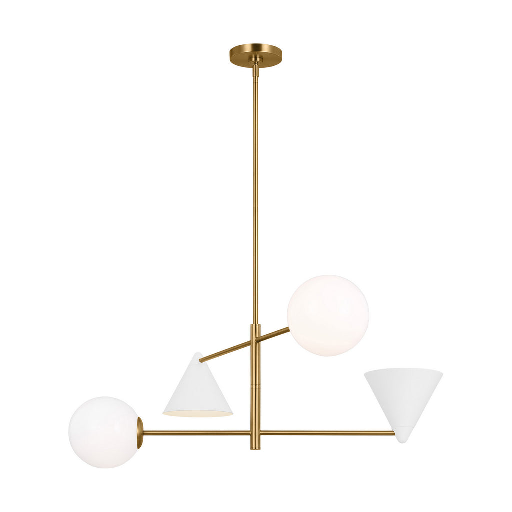 AEC1104MWTBBS Cosmo 4 Light Chandelier | Alternate Image