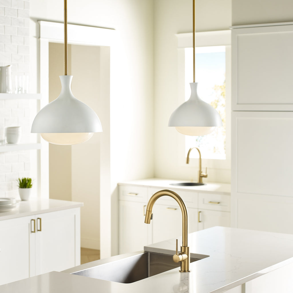AEP1011BBSMWT Lucerne 1 Light Pendant | Lifestyle Image